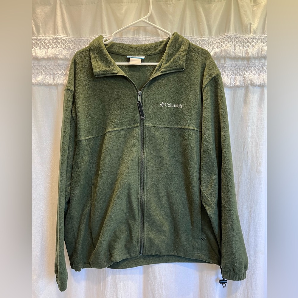 Columbia Olive Fleece Outerwear